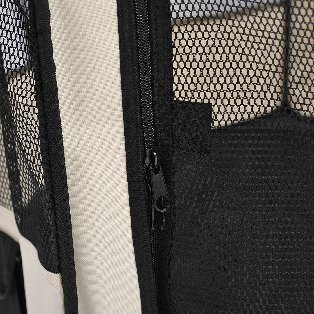 PawHut Puppy Playpen 49.2-inch Soft Pet Playpen Folding Tent Kennel Kitten Playpen Cat Dog Exercise Crate w/ Bag