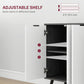 HOMCOM Modern Sideboard and Buffet, Dining Room Cabinet with Adjustable Shelves for Kitchen, Living Room, Natural