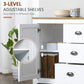 HOMCOM Modern Sideboard Cabinet, Kitchen Buffet Cabinet with 3 Drawers and Adjustable Shelves, Buffets Tables, White