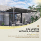 Outsunny Retractable Pergola Canopy Cover Replacement for 10' x 13' Pergola, Dark Grey