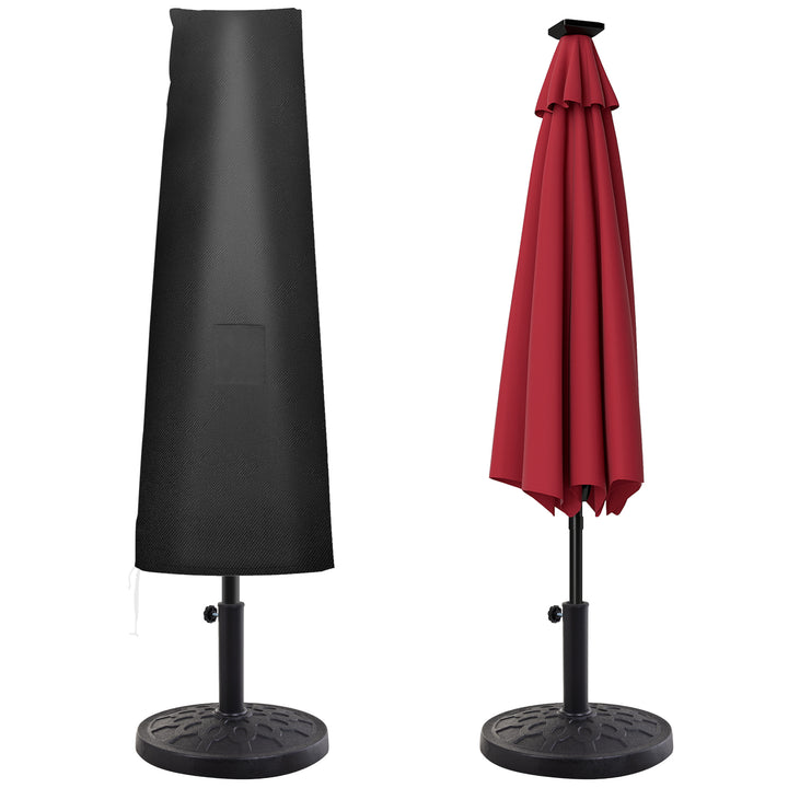 Outsunny Outdoor Large Umbrella Cover Patio Cantilever Banana Parasol Protector Weather Resistant Black