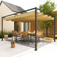 Outsunny 10x7ft Pergola with Retractable Roof Outdoor Patio Sun Shelter Garden Grape Tent Water-resistant Yard Shade Grey
