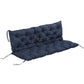 Outsunny 3 Seater Outdoor Seat Pads Bench Swing Chair Replacement Cushions Backrest for Patio Garden, Dark Grey