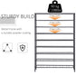 HOMCOM 9-Tier Metal Wine Bottle Rack 54 Bottles Freestanding Wine Storage Holder Home Bar Wine Display Stand Cellar Bottle Organizer Black