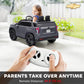 Aosom Licensed Chevrolet Tahoe Kids Ride on Car, 12V 7AH Toddler Electric Car with Parent Remote Control, 3 Speeds, Spring Suspension, LED Light, Horn, Music, Black