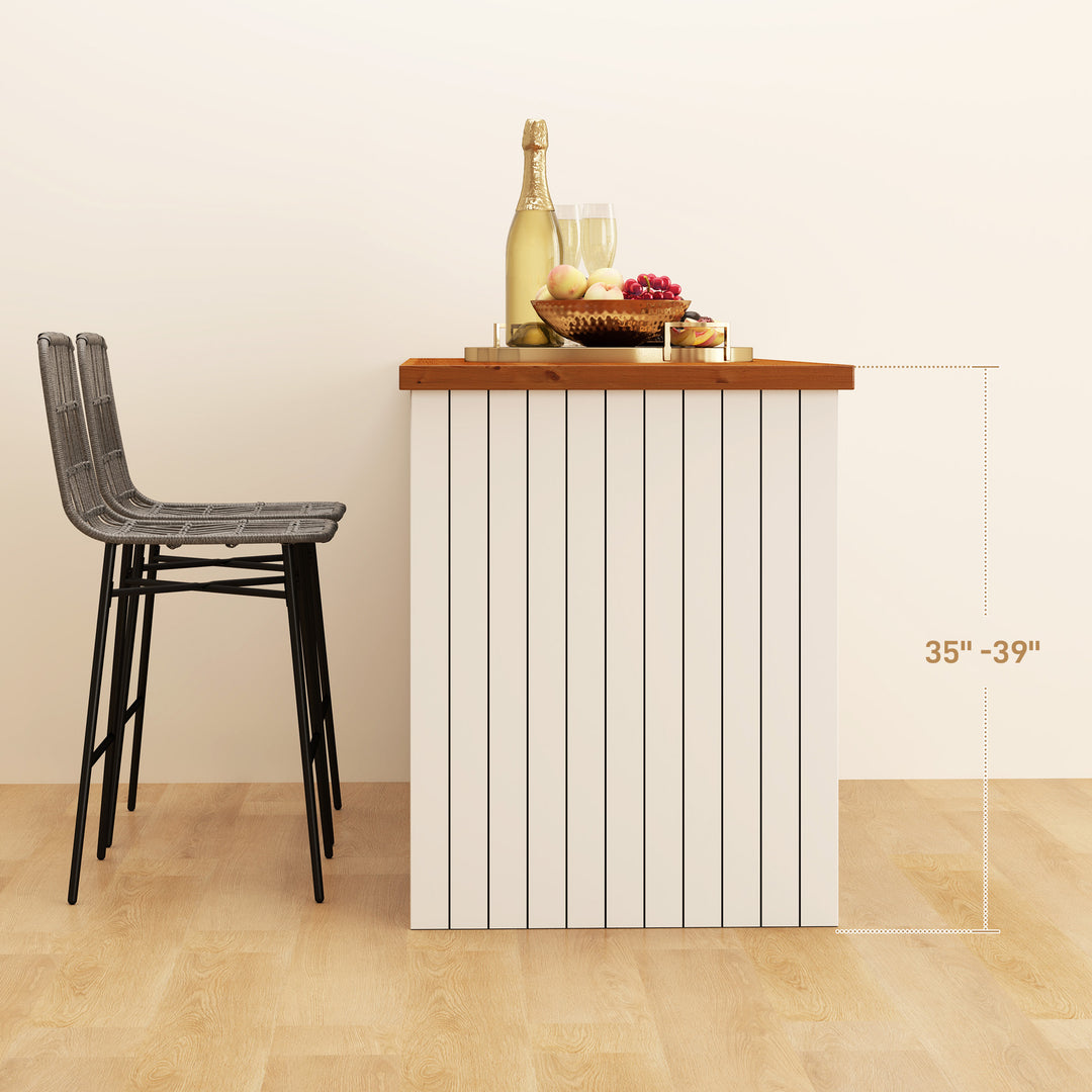 HOMCOM Rattan Counter Height Bar Stools Set of 2, 26" Counter Stools with Back, Modern Bar Chairs for Kitchen Island, Grey