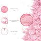 HOMCOM 5FT Artificial Christmas Tree Holiday Xmas Tree Decoration with Automatic Open for Home Party, Pink