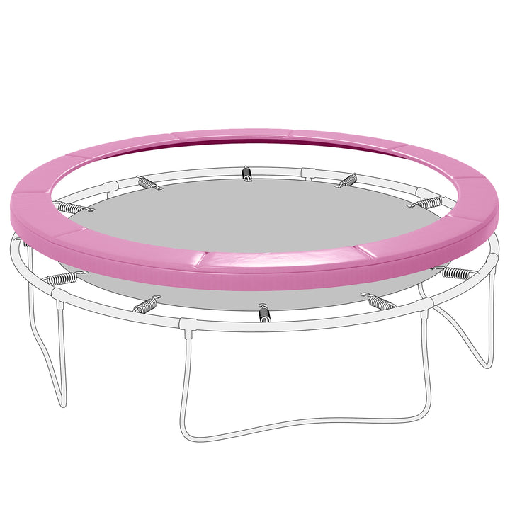 Soozier 8FT Trampoline Spring Cover, Trampoline Pad Replacement, Waterproof and Tear-Resistant, All-Weather Trampoline Accessories, Pink
