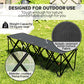 Outsunny Portable 6-Seater Folding Camping Chair, Team Bench Chair with Carry Bag for Soccer Football Team, No Assembly