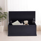 HOMCOM 39.5" Storage Chest with 2 Safety Hinges, Storage Box Organizer with Flip-Top Lid, Entryway Storage Bench, Black