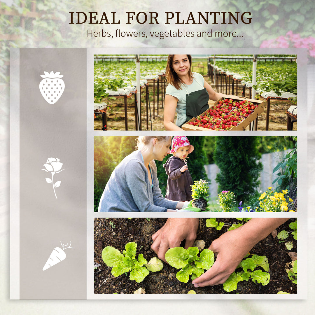 Outsunny Steel Raised Garden Bed, Set of 5 Large Box Planters for Outdoor Plants Vegetables Flowers Herbs, 8x8x1ft, Grey