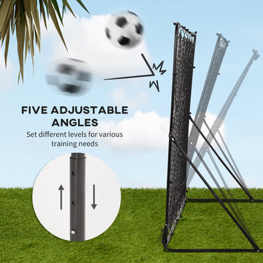 Soozier 8' x 6' Soccer Rebounder Net with 5 Adjustable Angles for Backyard Park Training Practice