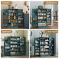 HOMCOM 41" Storage Cabinet, 2-Door Kitchen Pantry Cabinet with 5-tier Shelving, 12 Spice Racks and Adjustable Shelves, Grey
