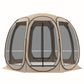 Outsunny 11' x 11.5' Screen Tent, Pop Up Camping Gazebo with Portable Carry Bag and 2 Doors, Cream White