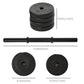 Soozier Adjustable 2 x 22lbs Weight Dumbbell Set for Weight Fitness Training Exercise Fitness Home Gym Equipment, Black (Pair)