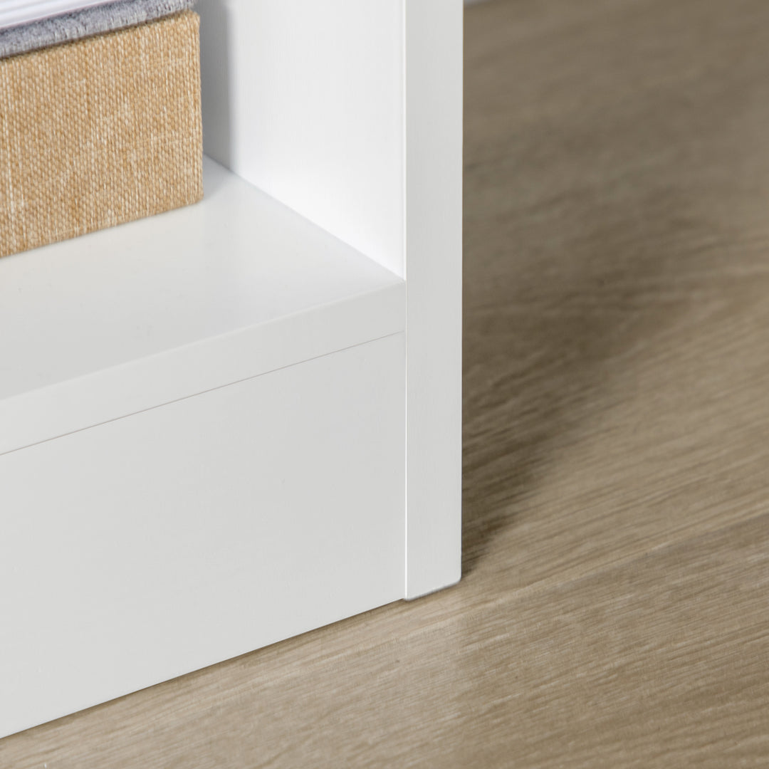 HOMCOM Tall Bookshelf with Drawer, Freestanding Bookcase for Bedroom, Living Room, Home Office, White