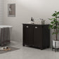 HOMCOM Tilt-Out Laundry Storage Cabinet, Bathroom Storage Organizer with Two-Compartment Tilt Out Hamper, White