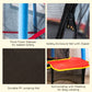 Qaba Kids Trampoline with Safety Enclosure Net and Safety Pad, Indoor Outdoor for Age 3-10 Years Old, Multi-coloured