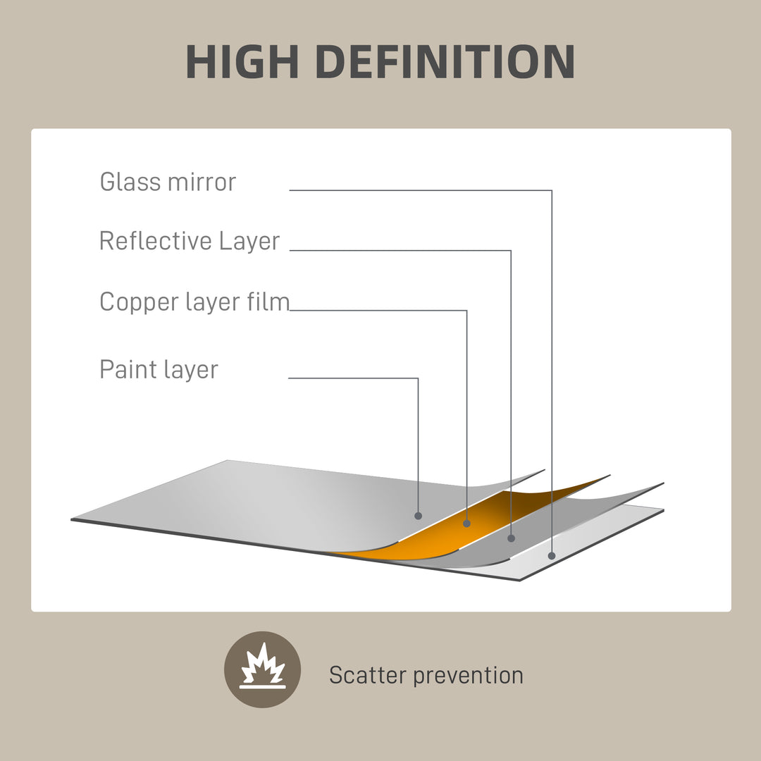 HOMCOM 36" Round Mirror, Bathroom Wall Mirror with Metal Frame, Decorative Vanity Mirror for Living Room, Bedroom, Black