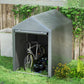 Outsunny 4 x 6ft Outdoor Storage Shed Tent, Portable Shed with Roll-up Door for Motorcycle, Bike, Garden Tools