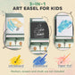 Qaba Art Easel for Kids, Double-Sided Whiteboard & Chalkboard with Paper Roll, 2 Storage Boxes, Gift for Boys, Girls, Pink