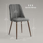 HOMCOM Upholstered Dining Chairs Set of 4, Velvet Accent Chair with Back and Wood-grain Steel Leg for Kitchen, Grey