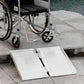 HOMCOM Textured Aluminum Folding Wheelchair Ramp, Portable Threshold Ramp 2', for Scooter Steps Home Stairs Doorways