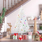 HOMCOM 5.9ft Artificial Christmas Tree Xmas Holidays DÃ©cor with Ornament White