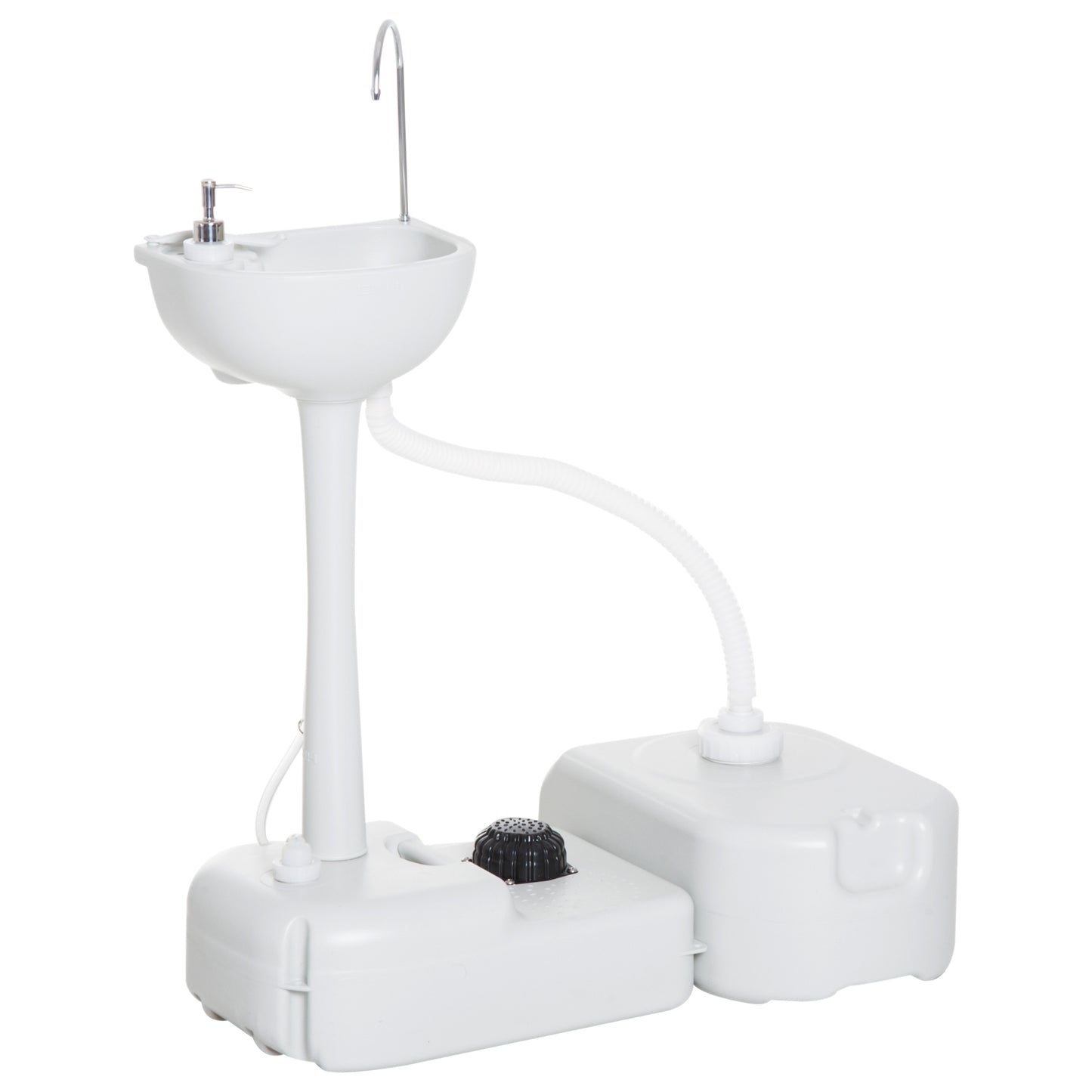 kleankin Portable Camping Sink Hand Wash Station with 17L Water Tank, Soap Dispenser and Towel Holder, for Outdoor Events