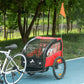 Aosom 2 Seat Bike Trailer for Kids, Baby Stroller with Storage Bag, 5 Point Harness, Bicycle Trailer with 20" Wheels, Green