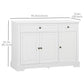 HOMCOM Modern Sideboard Cabinet, Buffet Cabinet with 2 Drawers and Adjustable Shelves, Buffets Tables for Dining Room, Black