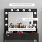 HOMCOM Vanity Table, Makeup Dressing Table with LED Lighting Mirror, Drawers, for Bedroom, Black
