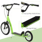 Aosom Kids Scooter with Adjustable Handlebar, Youth Kick Scooter with Dual Brakes, Inflatable Wheels, for Age 5+, Blue