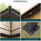 Outsunny 10 x 10 ft Hard Top Gazebo Canopy Heavy Duty Shelter Sun Shade w/ Curtain Beige, Coffee