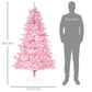 HOMCOM 5FT Artificial Christmas Tree Holiday Xmas Tree Decoration with Automatic Open for Home Party, Pink