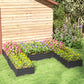 Outsunny Steel Raised Garden Bed, Set of 5 Large Box Planters for Outdoor Plants Vegetables Flowers Herbs, 8x8x1ft, Green