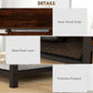 HOMCOM Industrial TV Cabinet for TVs Up to 60", TV Stand with Open Shelf Storage, Media Console with Steel Frame, Rustic Brown