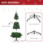 HOMCOM 4.9ft Green Christmas Tree Artificial Xmas Holidays Party with Decoration Ornament