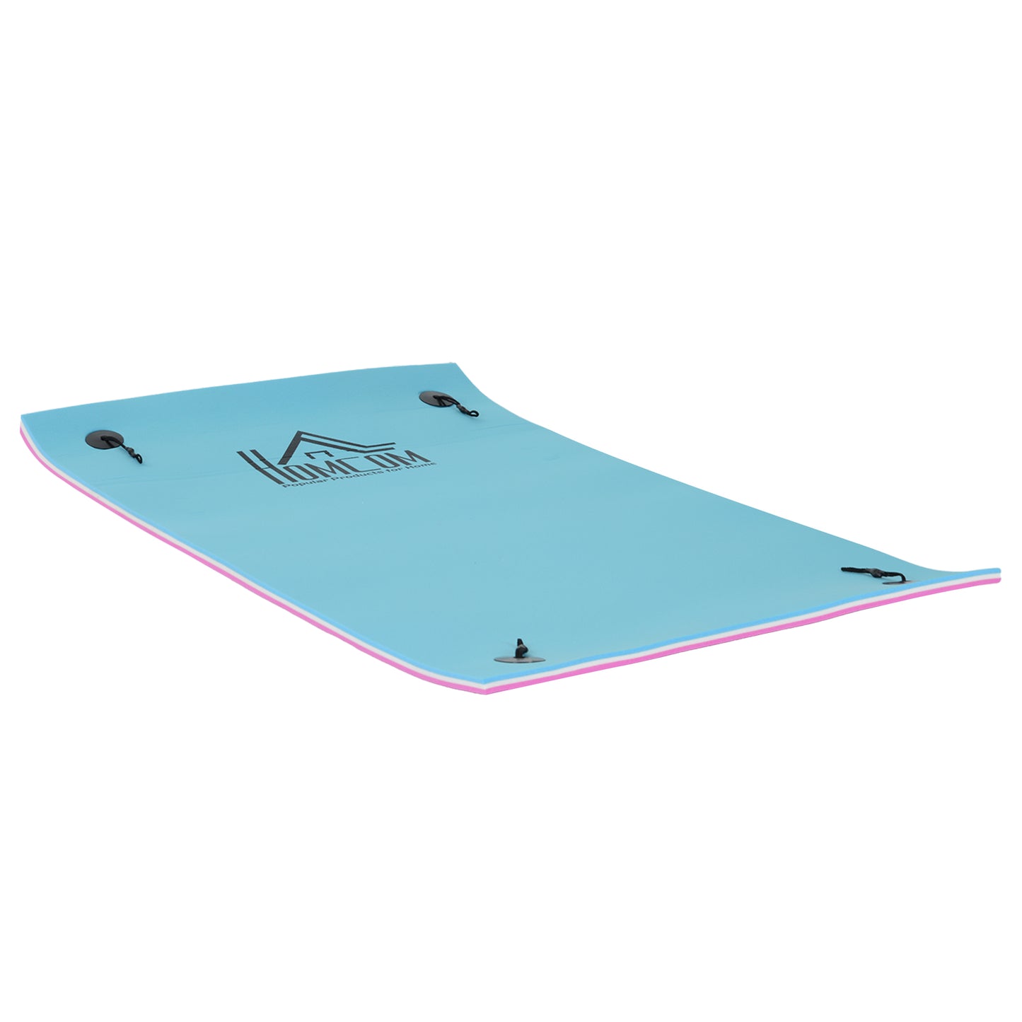 HOMCOM 10x5ft Floating Mat Floating Lily Pad Water Carpet Float Aqua Mat Water Recreation and Relaxing in Lake, River, Beach, Swimming Pool, Blue