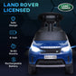 Qaba 2 in 1 6V Land Rover Licensed Electric Car for Kids, Sliding Car with Music Horn Headlights, for 18-60 Months White