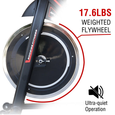 Soozier Upright Stationary Exercise Bike Indoor Cardio Workout Training Bicycle w/ Adjustable Resistance LCD Monitor Phone Holder, Black