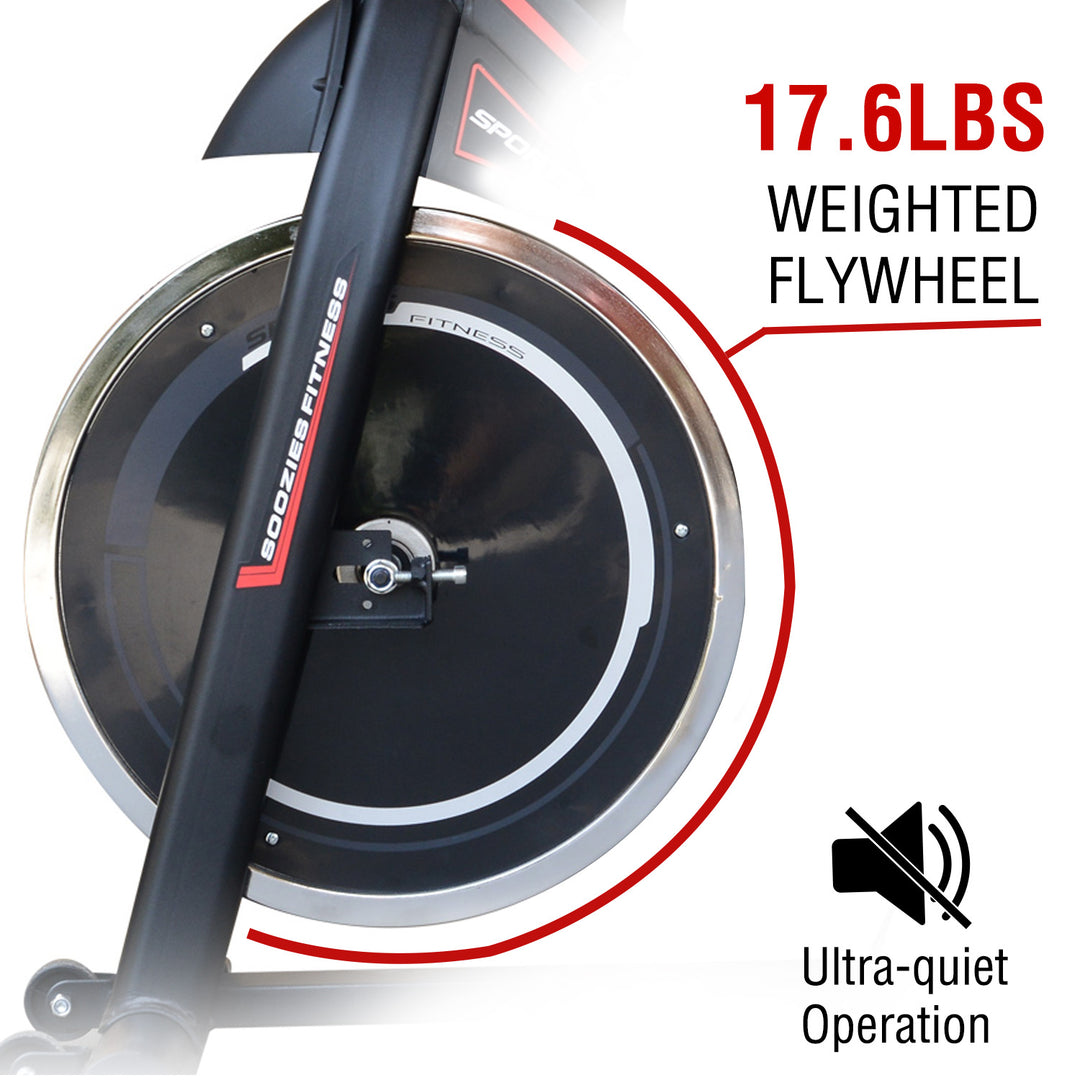 Soozier Upright Stationary Exercise Bike Indoor Cardio Workout Training Bicycle w/ Adjustable Resistance LCD Monitor Phone Holder, Black