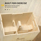 Soozier 3-in-1 Wooden Plyo Box, Plyometric Jump Box with Handle Openings for Home Gym, Workout Training, Natural