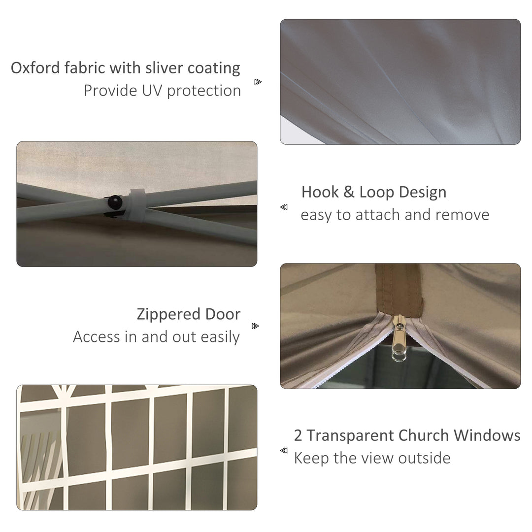 Outsunny 10' x 10' Pop Up Canopy Tent, Instant Sun Shelter, Tents for Parties, with Wheeled Carry Bag, Blue