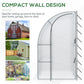 Outsunny 7' x 4' x 7' Outdoor Lean-to Walk-in Garden Greenhouse with Roll-Up Door Hot House for Plants Herbs Vegetables, White
