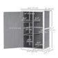 Outsunny 29.9"x21.7"x45.3" Garden Storage Shed with Asphalt Roof, Outdoor Storage Cabinet w/ Shelves, Grey