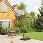 Soozier Basketball Hoop Outdoor, 4.4-10ft Portable Basketball Goal with Wheels and 44.5" Backboard, for Teenagers Youth Adults