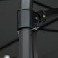 Outsunny 8FT Cantilever Patio Umbrella, Offset Patio Umbrella with Cross Base for Deck, Backyard, Pool and Garden, Hanging Umbrellas, Switch with a Wrench, Dark Gray