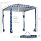 Outsunny Beach Umbrella, 6.5' Easy-Assembly Sun-Shade Shelter with Sandbags and Carry Bag, Cool UV50+, Dark Blue
