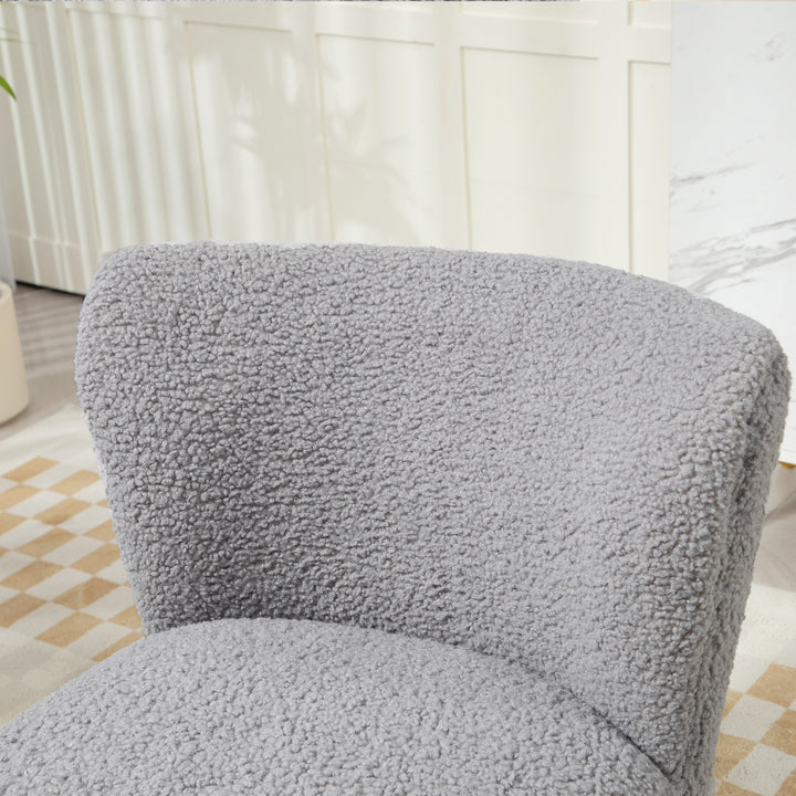 HOMCOM Lounge Chair for Bedroom Living Room Chair with Soft Upholstery and Gold Legs Pink